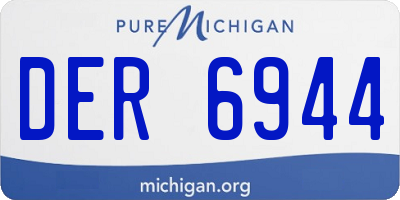 MI license plate DER6944
