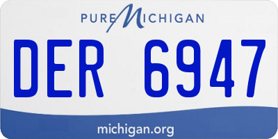 MI license plate DER6947