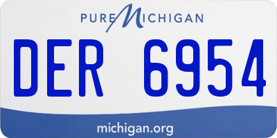 MI license plate DER6954