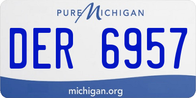 MI license plate DER6957