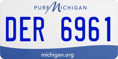 MI license plate DER6961