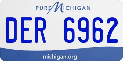 MI license plate DER6962