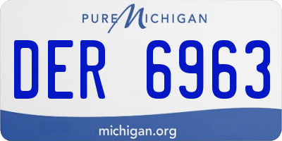 MI license plate DER6963