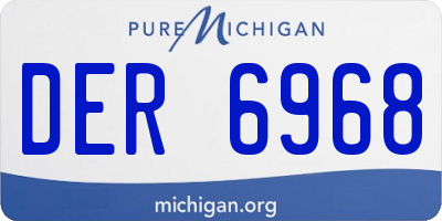 MI license plate DER6968