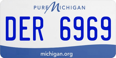 MI license plate DER6969