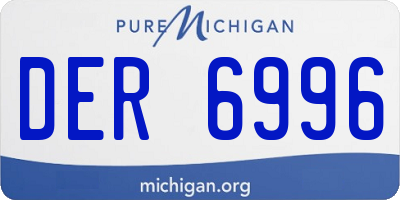 MI license plate DER6996