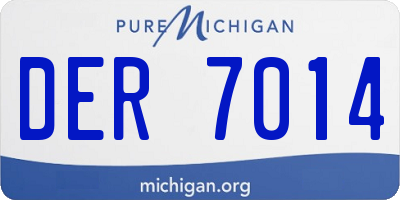 MI license plate DER7014