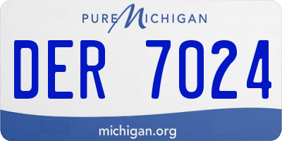 MI license plate DER7024