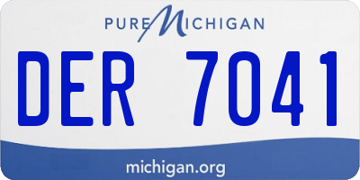 MI license plate DER7041