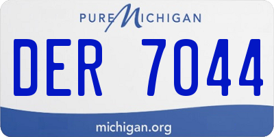 MI license plate DER7044