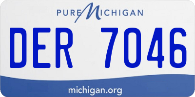 MI license plate DER7046