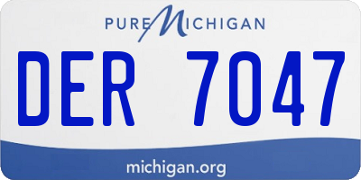 MI license plate DER7047