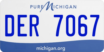 MI license plate DER7067