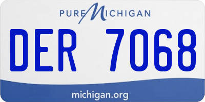 MI license plate DER7068