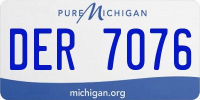 MI license plate DER7076