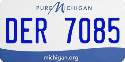MI license plate DER7085