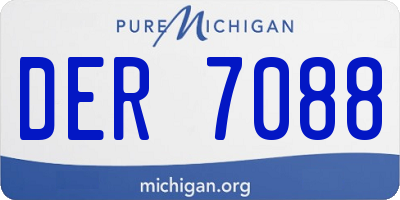 MI license plate DER7088