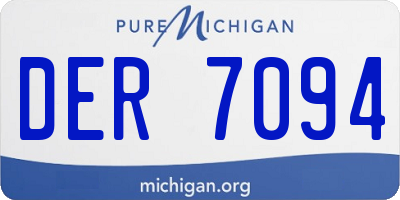 MI license plate DER7094