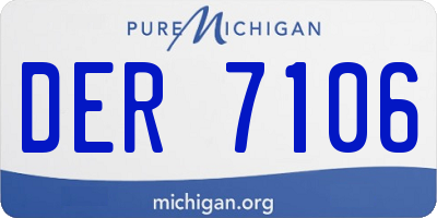 MI license plate DER7106