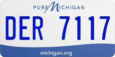 MI license plate DER7117