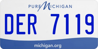 MI license plate DER7119