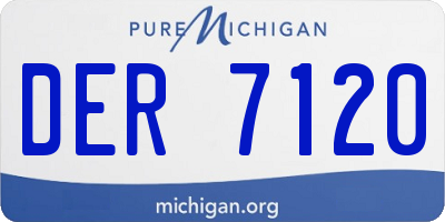MI license plate DER7120