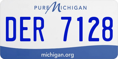 MI license plate DER7128