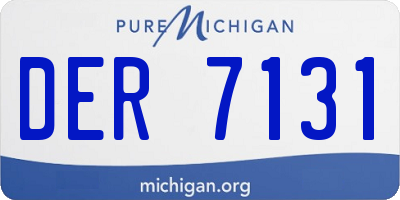 MI license plate DER7131