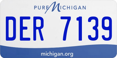 MI license plate DER7139
