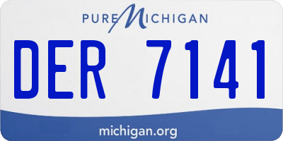MI license plate DER7141