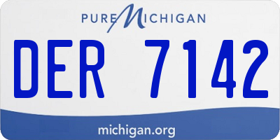 MI license plate DER7142