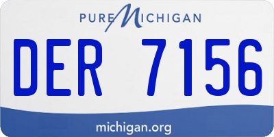 MI license plate DER7156
