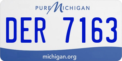 MI license plate DER7163