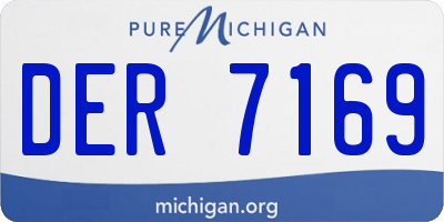 MI license plate DER7169