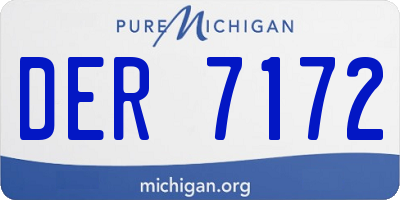 MI license plate DER7172