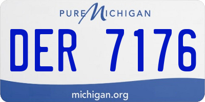 MI license plate DER7176