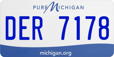 MI license plate DER7178
