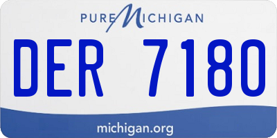 MI license plate DER7180