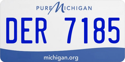 MI license plate DER7185