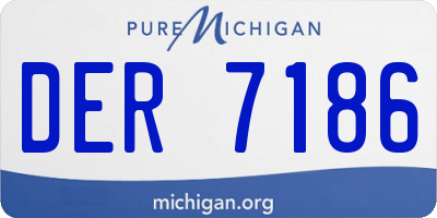 MI license plate DER7186