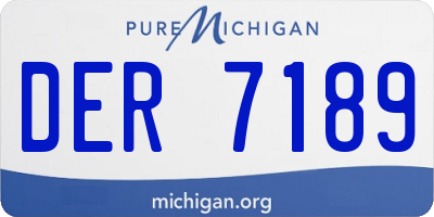MI license plate DER7189