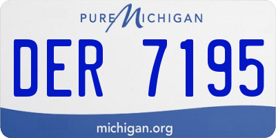 MI license plate DER7195