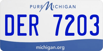 MI license plate DER7203