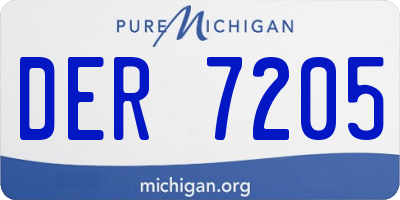 MI license plate DER7205