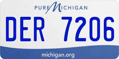 MI license plate DER7206