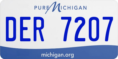 MI license plate DER7207