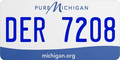 MI license plate DER7208