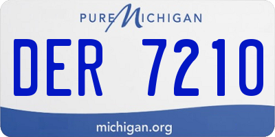 MI license plate DER7210