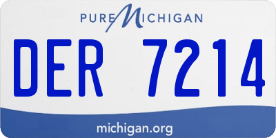MI license plate DER7214