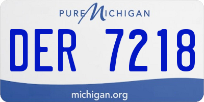 MI license plate DER7218